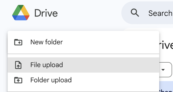 can i upload ZIP files to Google Drive