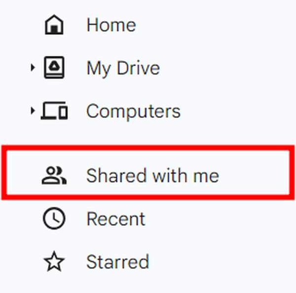 how to organize shared with me files in google drive