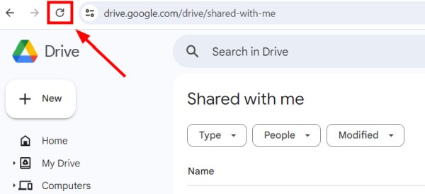 shared drive not showing up google drive