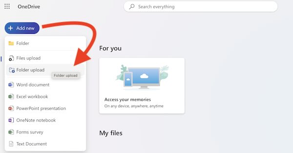 transfer files Google Drive to OneDrive