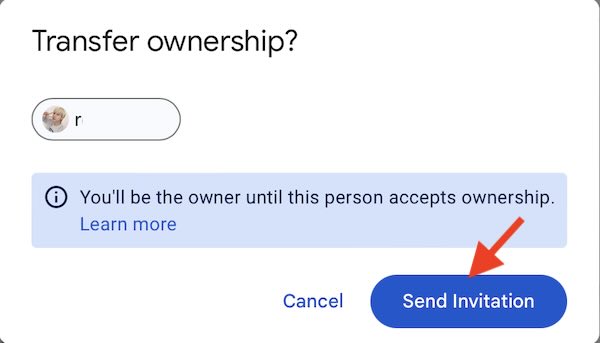 how to transfer ownership on Google Drive