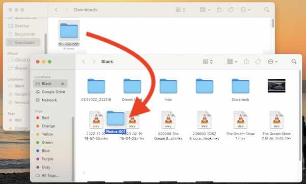 how to transfer Google Photos to a hard drive