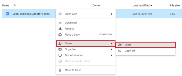 how to unshare a folder in google drive