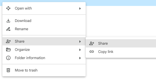 how to export Google Drive to another account