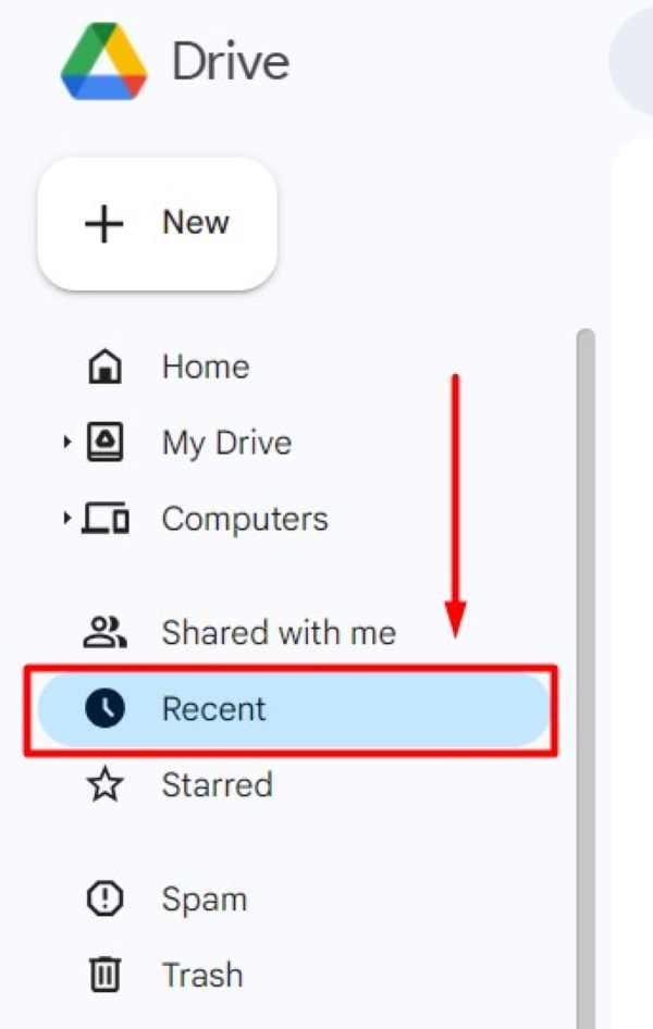 Google Drive remove from recent