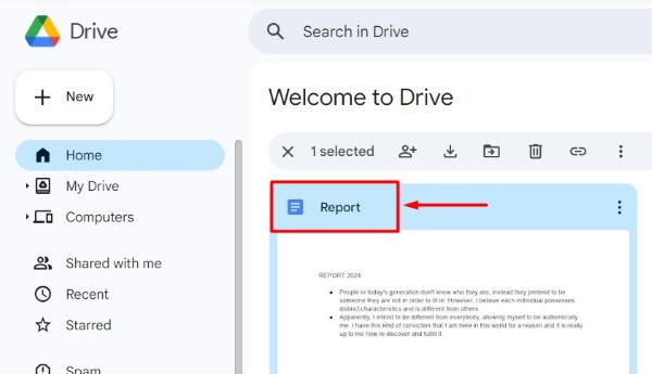 how to download view only files from Google Drive