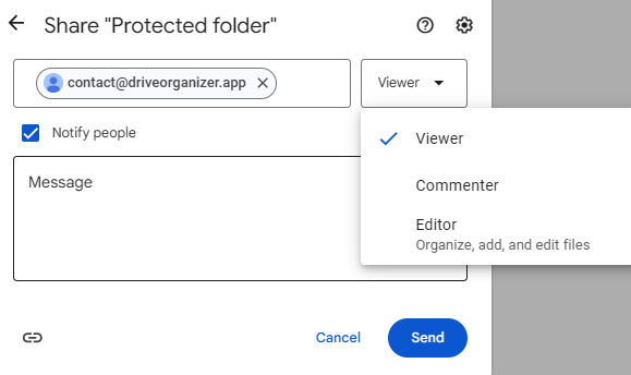 how to add a password to a Google Drive folder