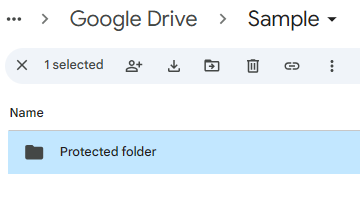 add password to Google Drive folder