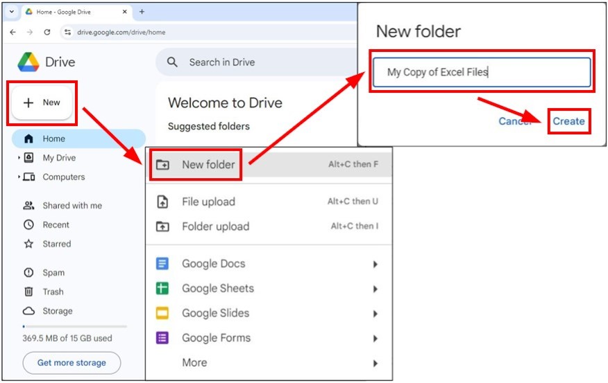 make a copy of shared folder google drive