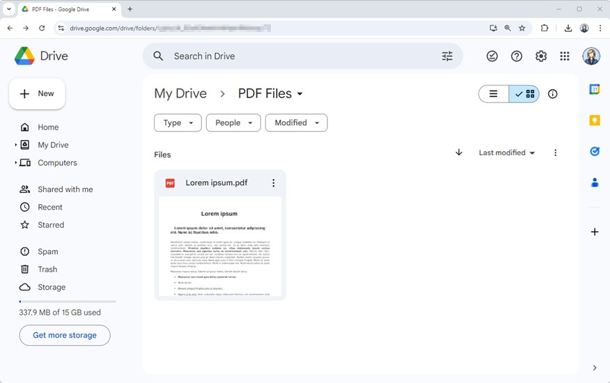 how to upload a pdf to google drive