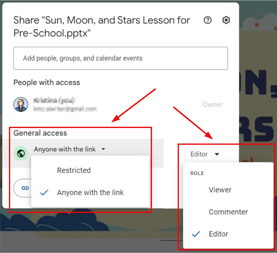 utilize google drive for powerpoint sharing