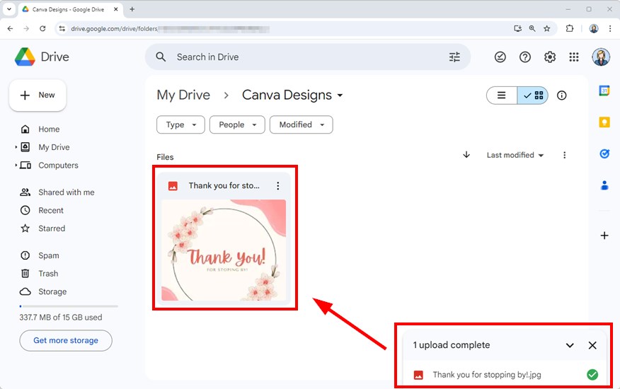 export canva to google drive