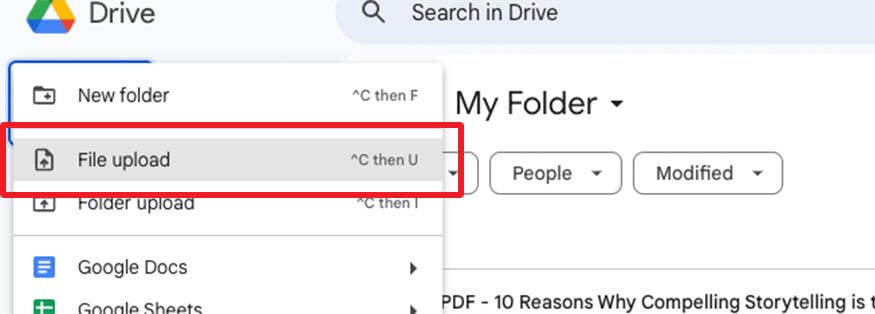 how to upload an mp3 file to google drive