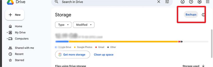 find backed up messages on google drive