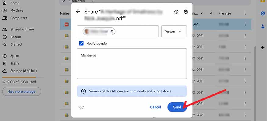 email a pdf using google drive