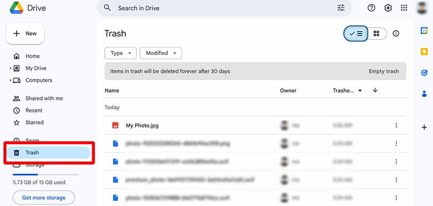 how to recover permanently deleted pictures from google drive