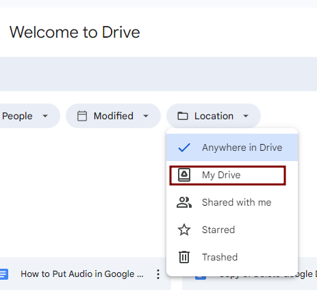 reorder the folders from google drive