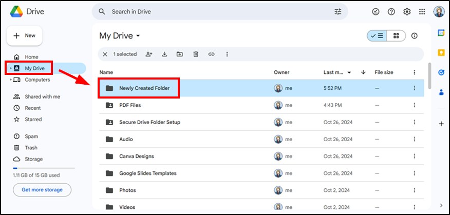 how to create folder on Google Drive