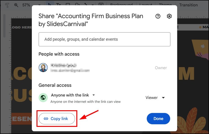 make google drive links