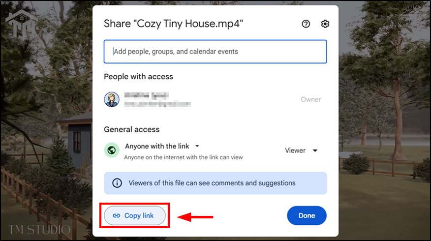 making a shareable google drive link