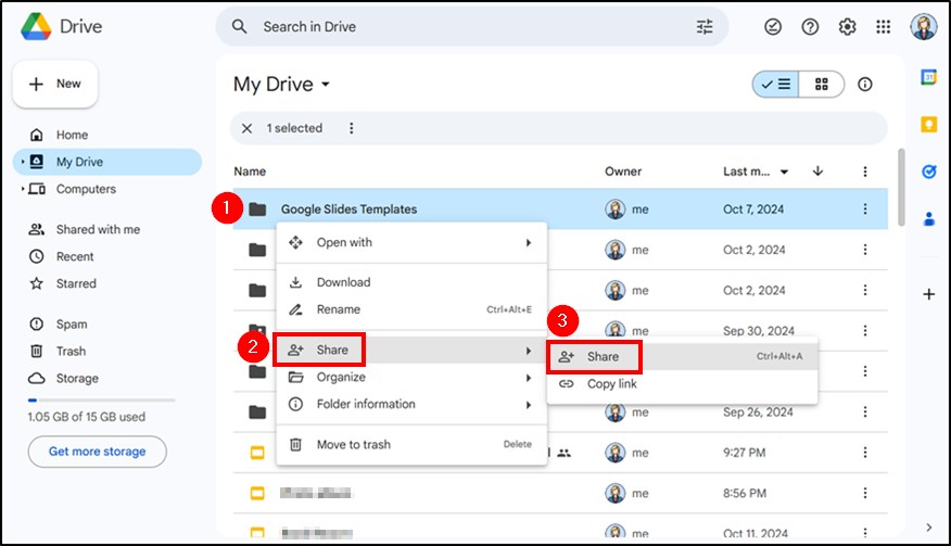 generate link in google drive