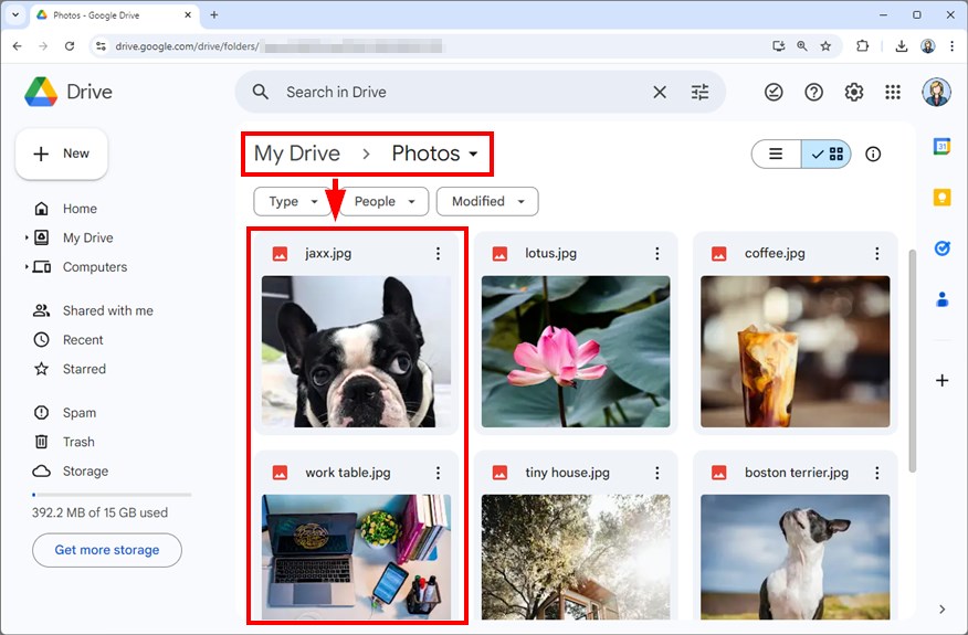 photo recovery process in google drive