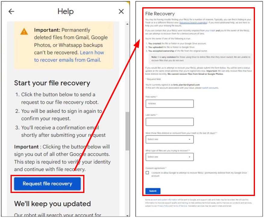 how to recover permanently deleted files on google drive