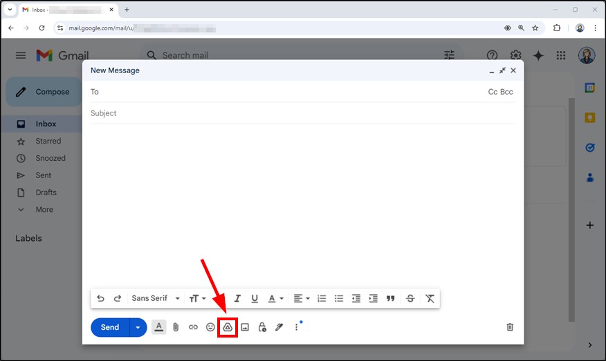 send a file attachment from google drive