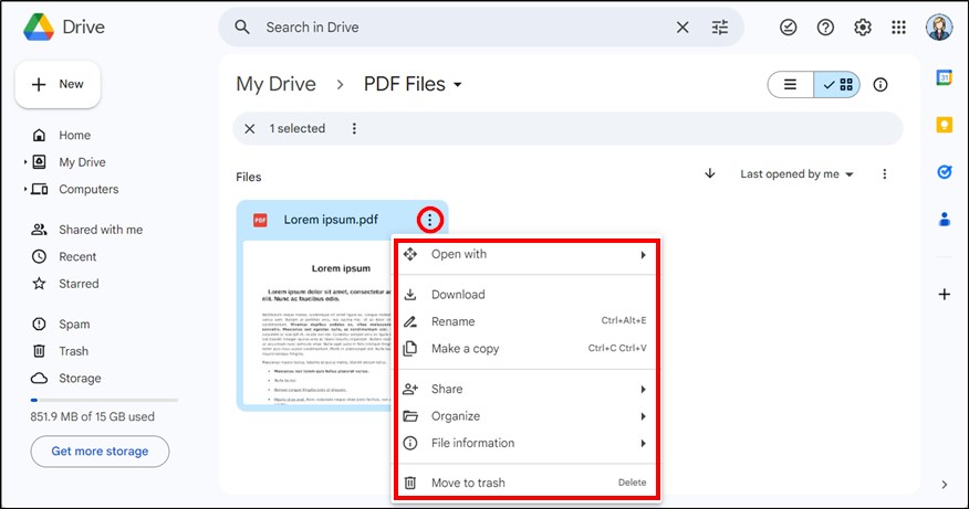 how to send link google drive