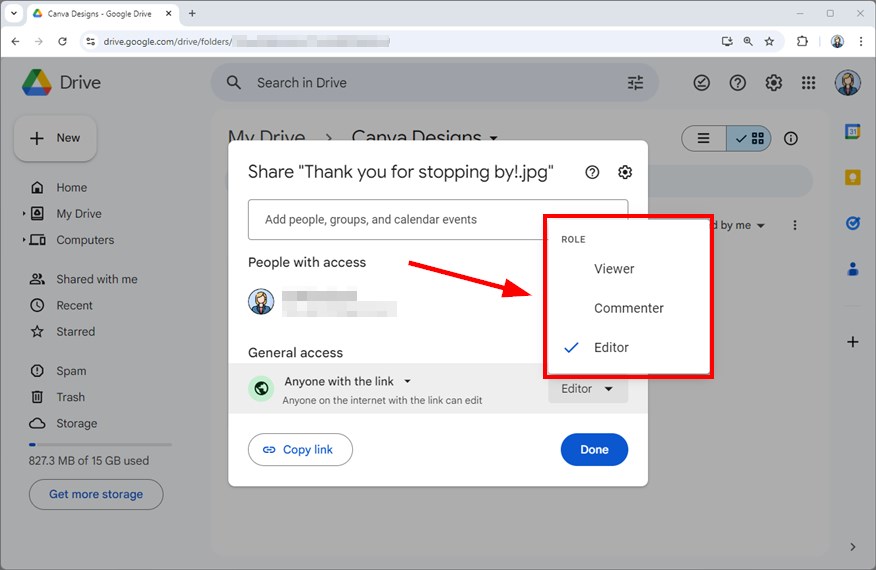 google drive send files process