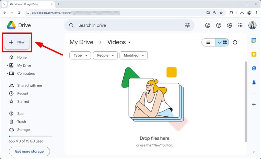 how to send large video files using google drive