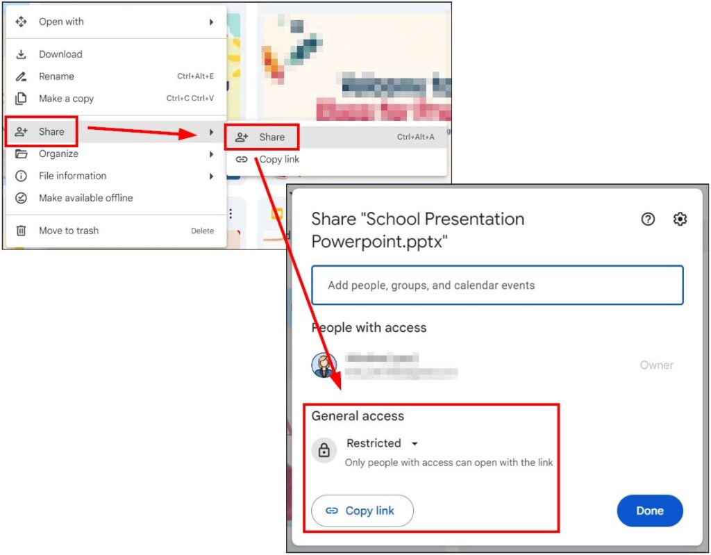 using google drive to send large files