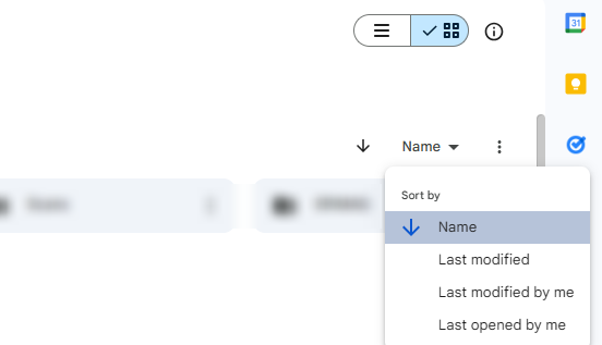 sort by name google drive
