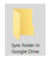 sync folder to Google Drive